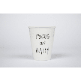 Cup Focus on happy / Helen b